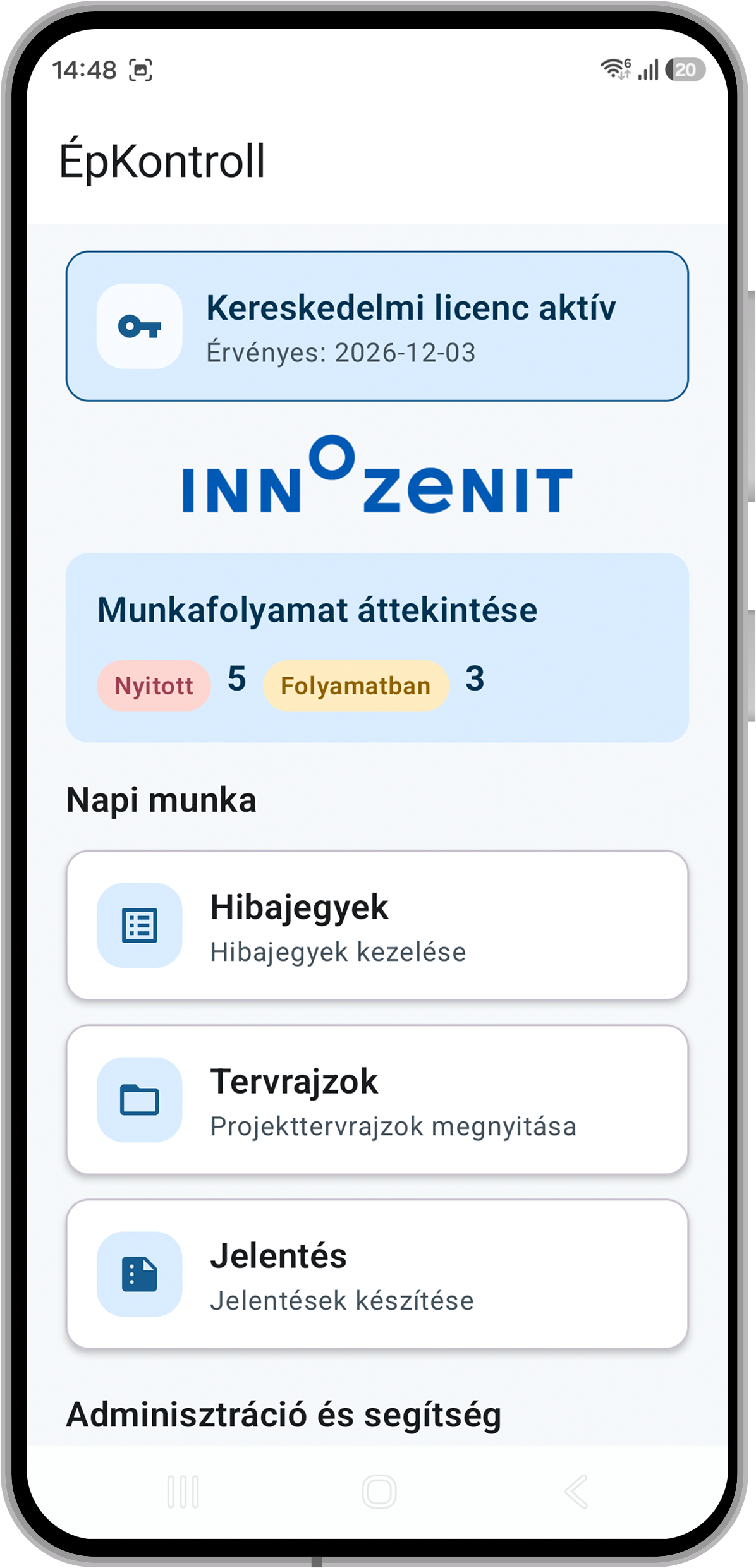 ÉpKontroll alkalmazás képernyőképe 1